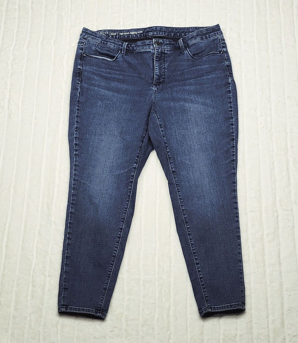 Talbots Flawless High-Waist Jegging Ankle Jeans Women's 16WP Dark Wash Stretch